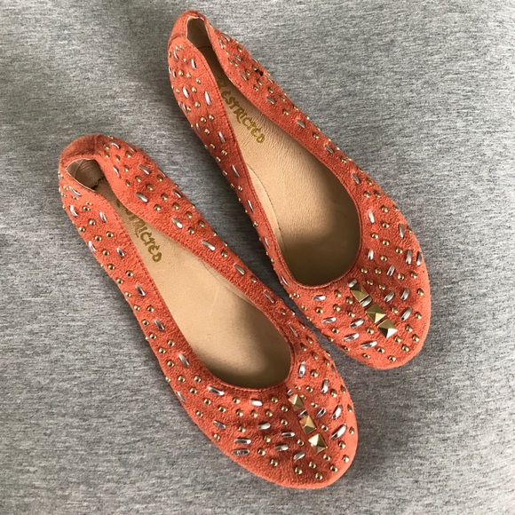 Restricted Shoes - Orange embellished flats Restricted Shoes - Orange embellished flats